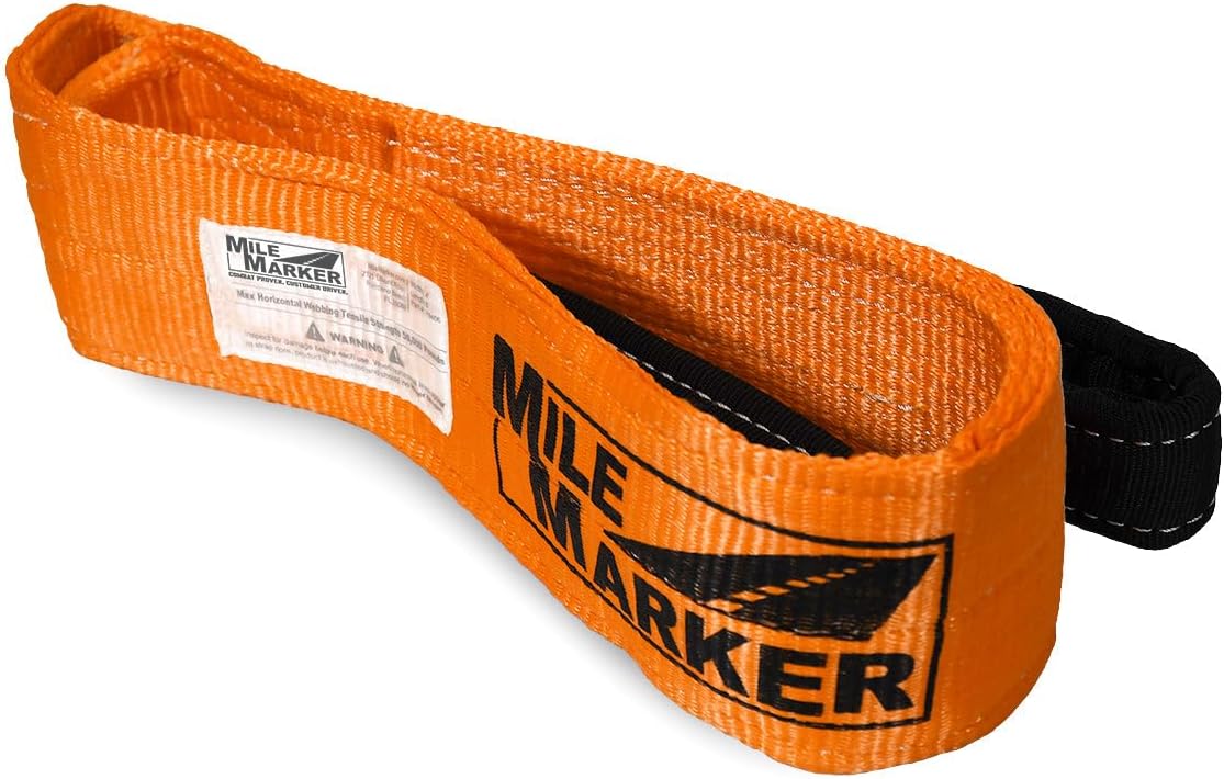Mile Marker - 2" x 33ft Orange Extension Strap 11,000LB