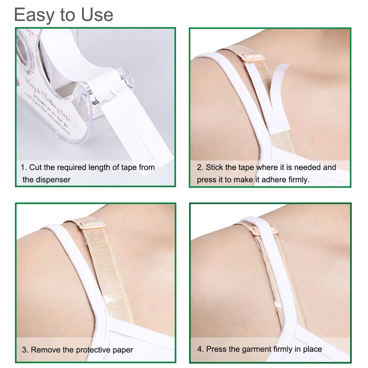Ruban Adhésif Corps Double Face pour Vêtements Robe Secret Bra Tape 10 M