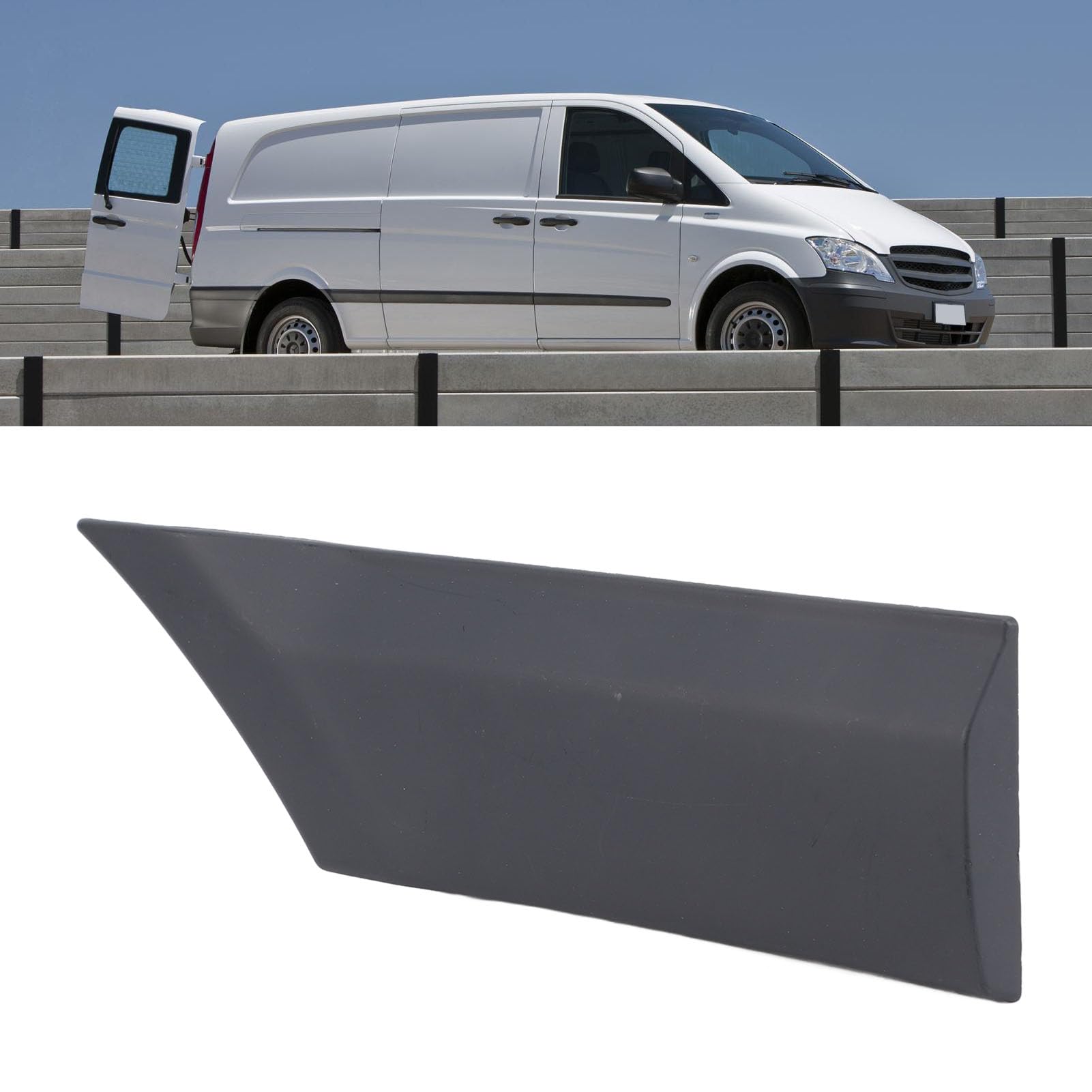 Franja de Puerta Trasera Tira de Ajuste de moldura Protectora de Puerta Trasera Impermeable a Rayas de Puerta Trasera de Repuesto para Benz Vito W639 2003 a 2014 (Rechts: 6396902862)
