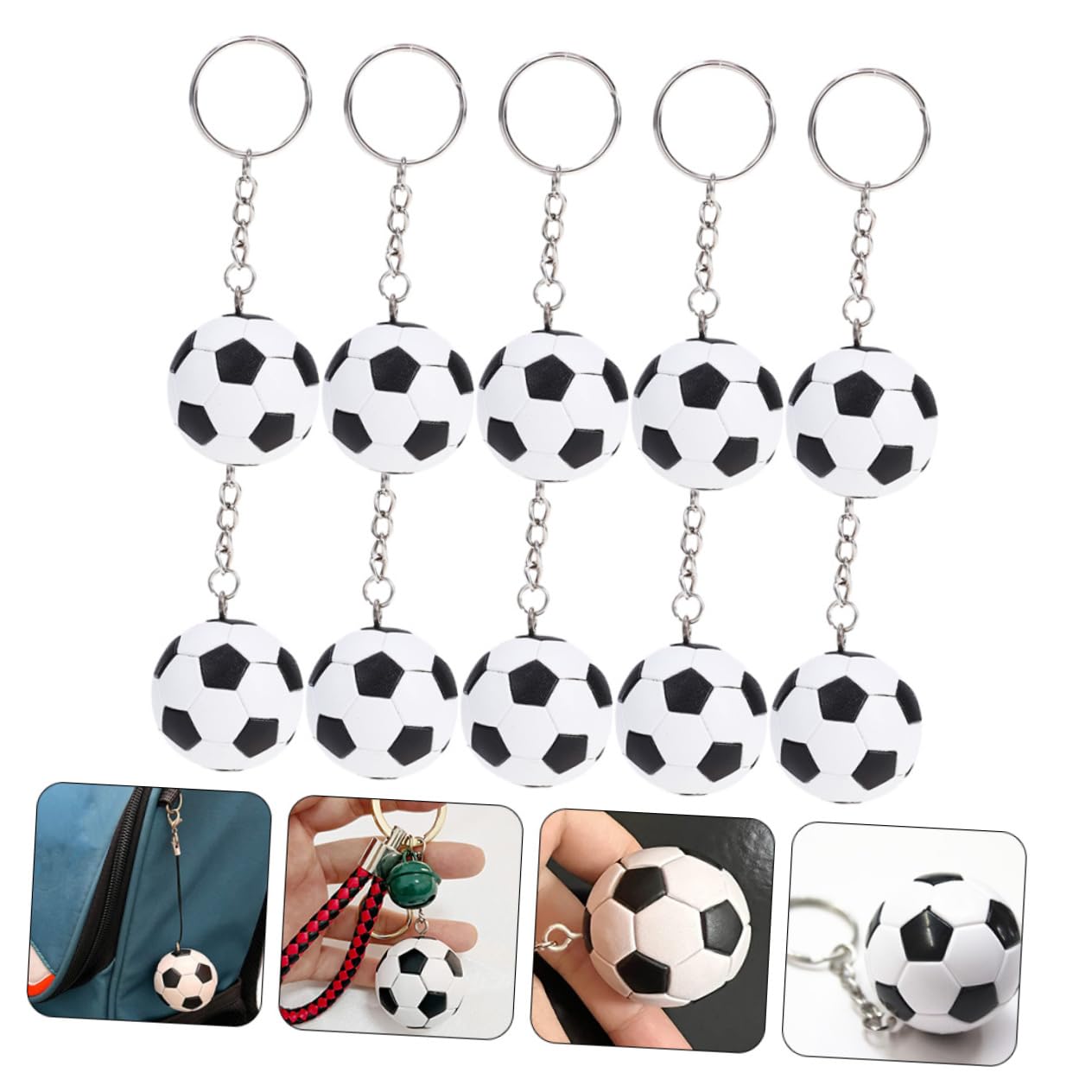 TOYANDONA Llavero De Fútbol ​​Anillos Deportivos Llaveros De Cumpleaños Con Temática De Fútbol ​​ Para De Plástico Para
