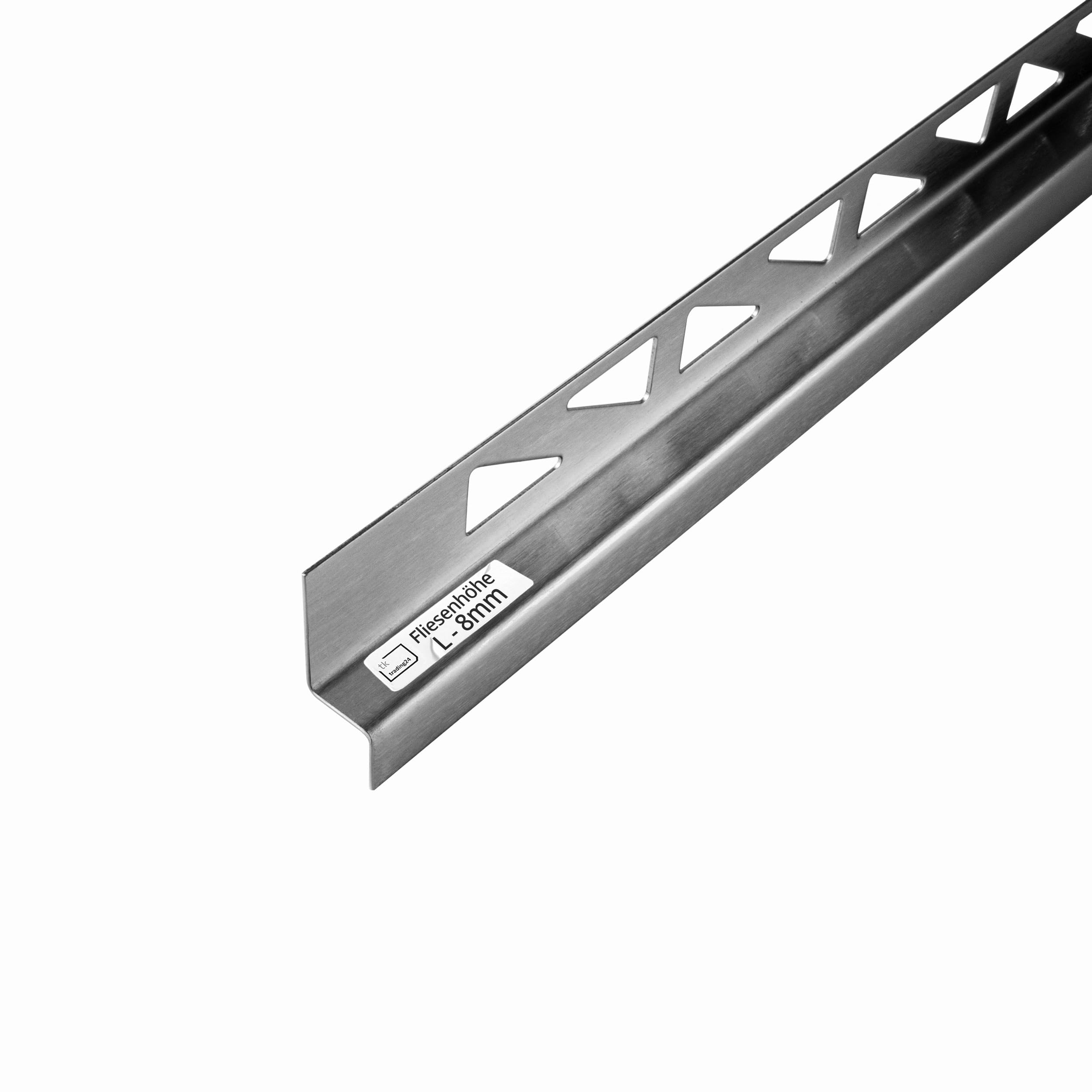 Dusch-/Wand-/Keilprofil Gefälleprofil gebürstet 8mm Typ 5 - Links - 150cm