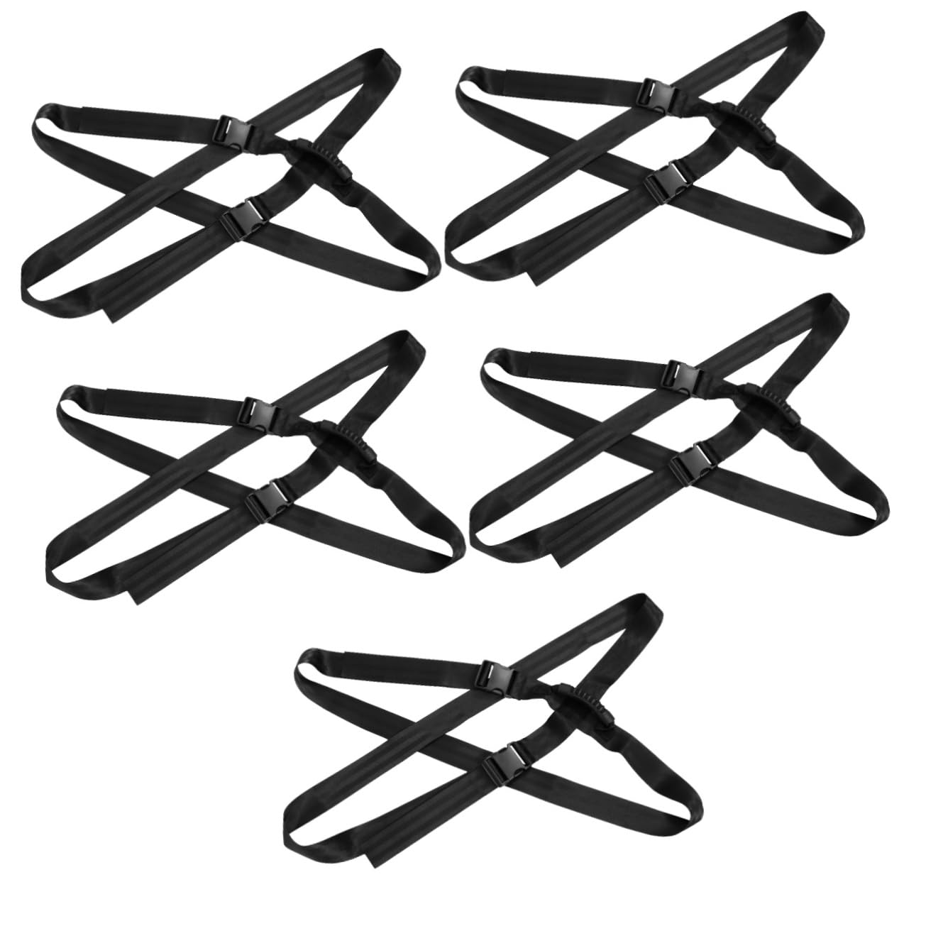 GALPADA 5 Juegos Correas de Equipaje Hebillas Maletas Bolsas Manejar Correa de Equipaje Correa de plástico para Equipaje Bandas de Maleta Correa de Amarre para Maleta poliéster Black