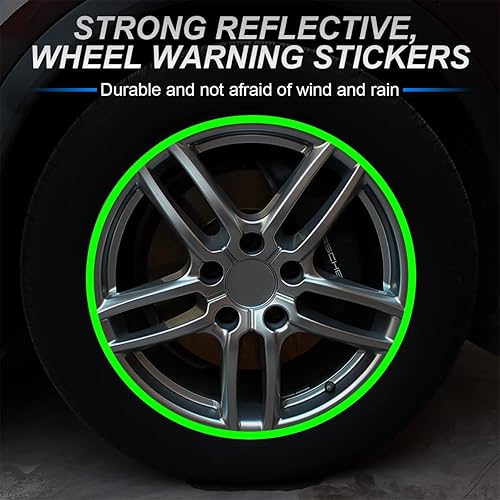Miniatura 3 de 16 calcomanías reflectantes para llanta de rueda de 17 a 19 pulgadas, calcomanías decorativas para llantas de automóvil, calcomanías impermeables de