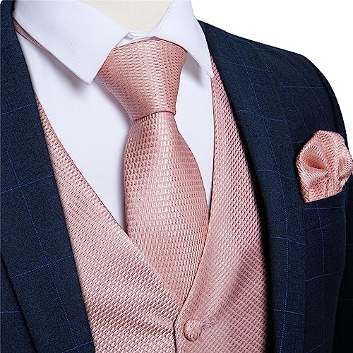 Gilet de costume rose chic avec accessoires de fête - 3