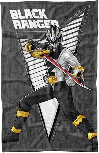 Miniatura 5 de LOGOVISION Power Rangers Dino Fury, 36 x 58 pulgadas, manta de forro polar de personaje Red Ranger