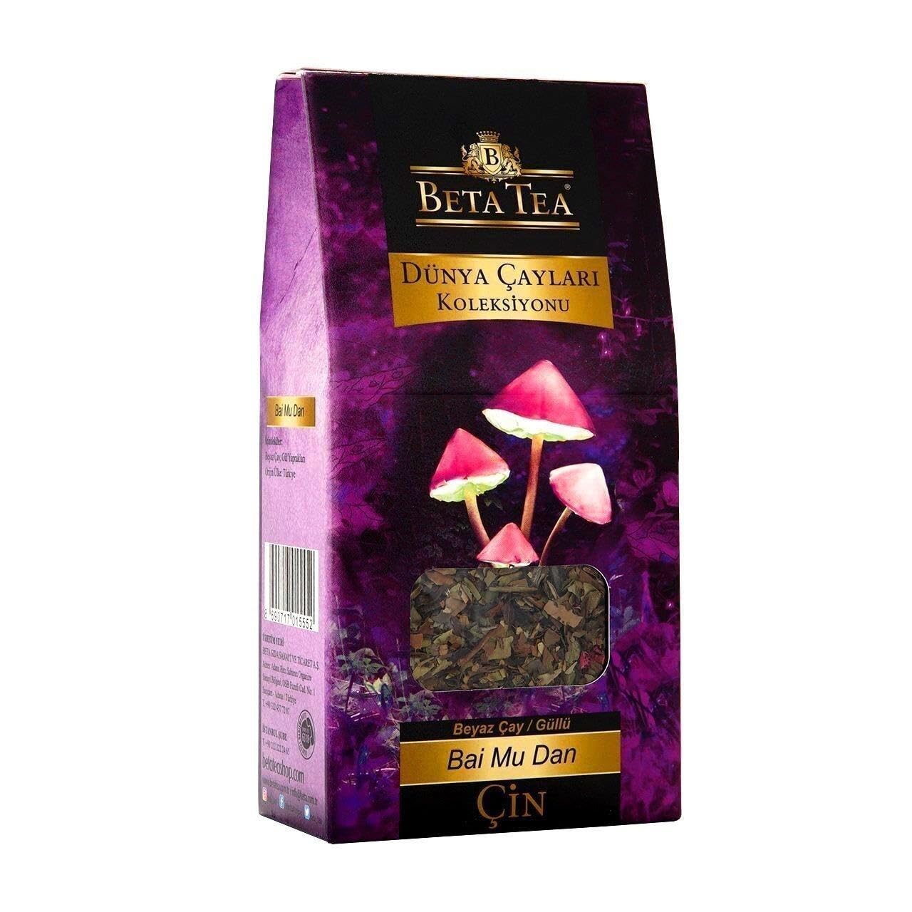 Beta Bai Mu Dan Gül Yapraklı Beyaz Çay 50 gr
