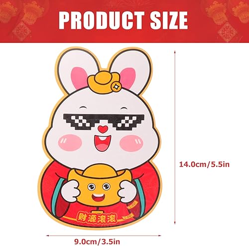 Miniatura 6 de Tofficu 18 sobres rojos 2023 de Año Nuevo chino Conejo Hong Bao Paquetes de dinero de la suerte para Año del Conejo Festival de Primavera