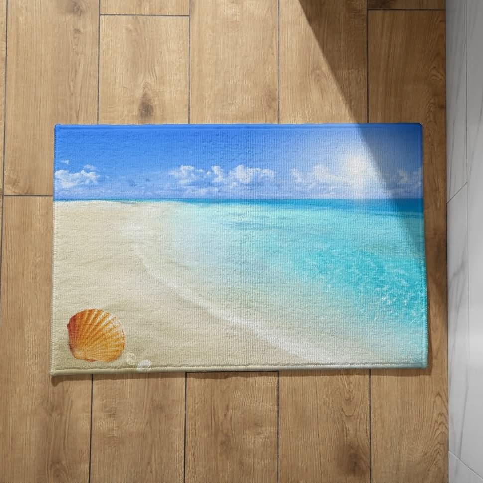Paillasson 50x80cm paysage de plage tapis de porte entrée et salon CEVAN