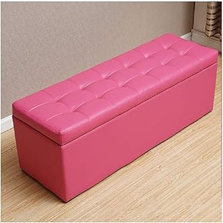 ZXCVBNM Pouf Poggiapiedi, Ottomano Poggiapiedi Panca,Pouf Contenitore Sgabello Sedia A Cubo Panche Pieghevole Poggiapiedi Cassapanca con Coperchio Rimovibile Cassapanca Pieghevole