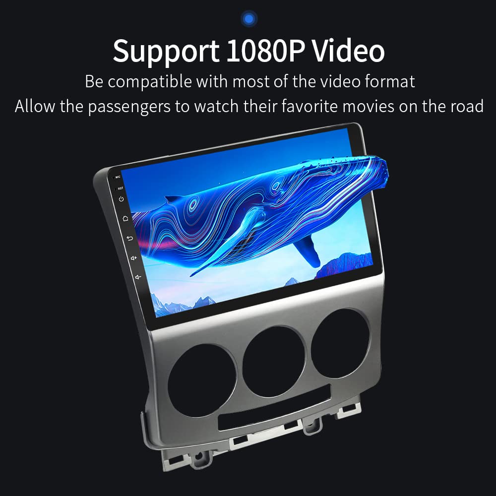LEXXSON Carplay Radio Android Auto para Mazda 5 2005-2010, con Pantalla táctil capacitiva de 9 Pulgadas Control del Volante GPS Navegación Bluetooth WiFi Integrado Reproductor USB 2+32G