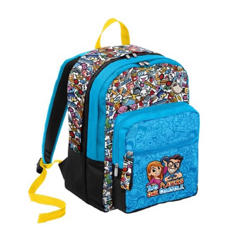 seven. Zaino Scuola Two Player One Console con 3 Scomparti 41x30c20 cm :  Amazon.it: Moda