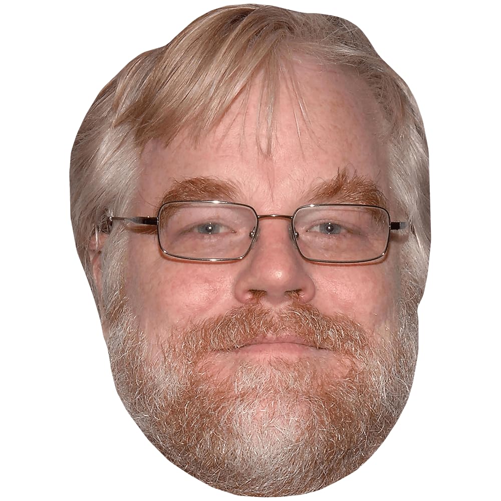 Celebrity Cutouts Lifelike Philip Seymour Hoffman (Beard) Celebrity Mask, Flat Card Face, Fancy Dress Mask