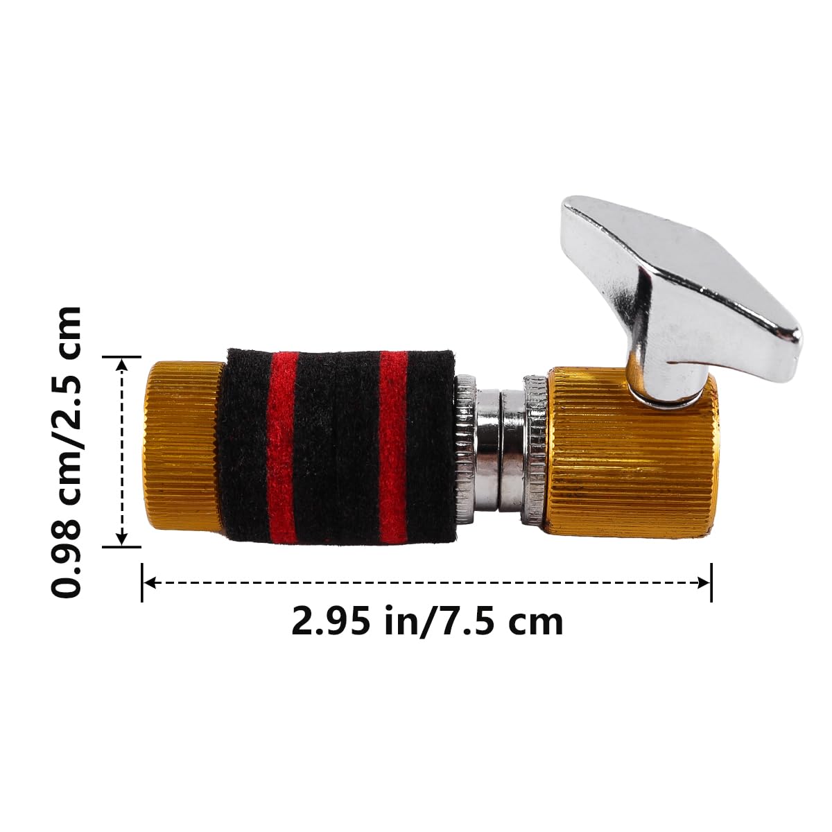 Alnicov Standard Hi Hat Clutch, Metal Standard Jazz Drum Clutch, Hi Hat Cymbal Cymbal Parts Accessories for Jazz Drum Yellow - Image 3