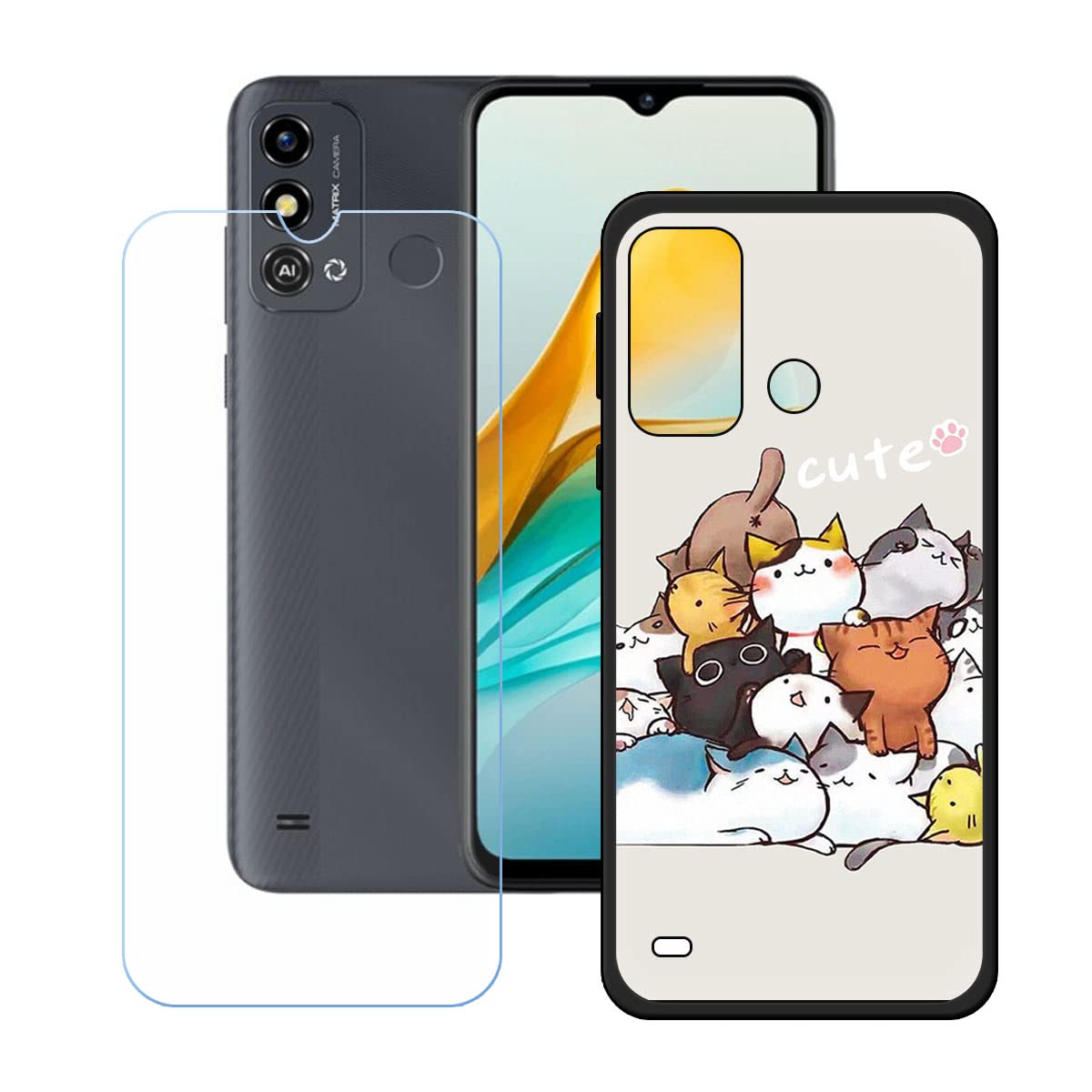 Cofi1453 – Custodia In Silicone TPU + Vetro Temperato 9H Per ZTE Blade A5 2019