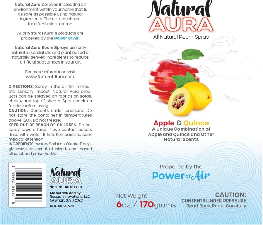 Miniatura 4 de Spray para habitación de manzana y membrillo - 100% a base de plantas - No tóxico - Seguro para mascotas y niños - 6 oz.