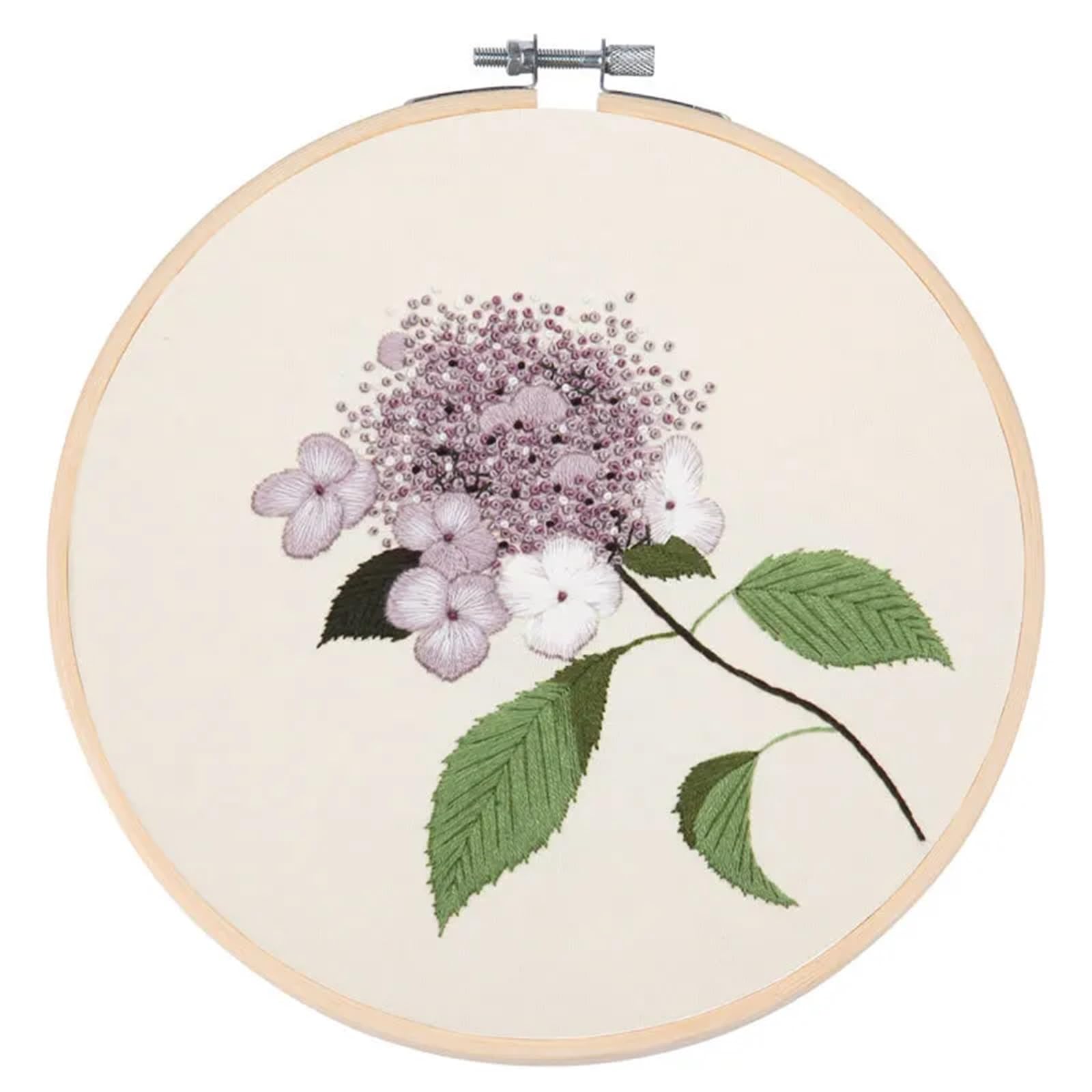 LKLNKVL embroidery, Embroidery Kit， for Beginners with Pattern Threads and Needles(Color 11,With hoop)