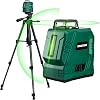 Laser Level with Adjustable 1.2m Tripod, RockSeed 1x360° Horizontal and 1x 150° Vertical Green Laser Line Self-Leveling, Rechargable Laser Leveler, for Hanging PicturesWall Construction