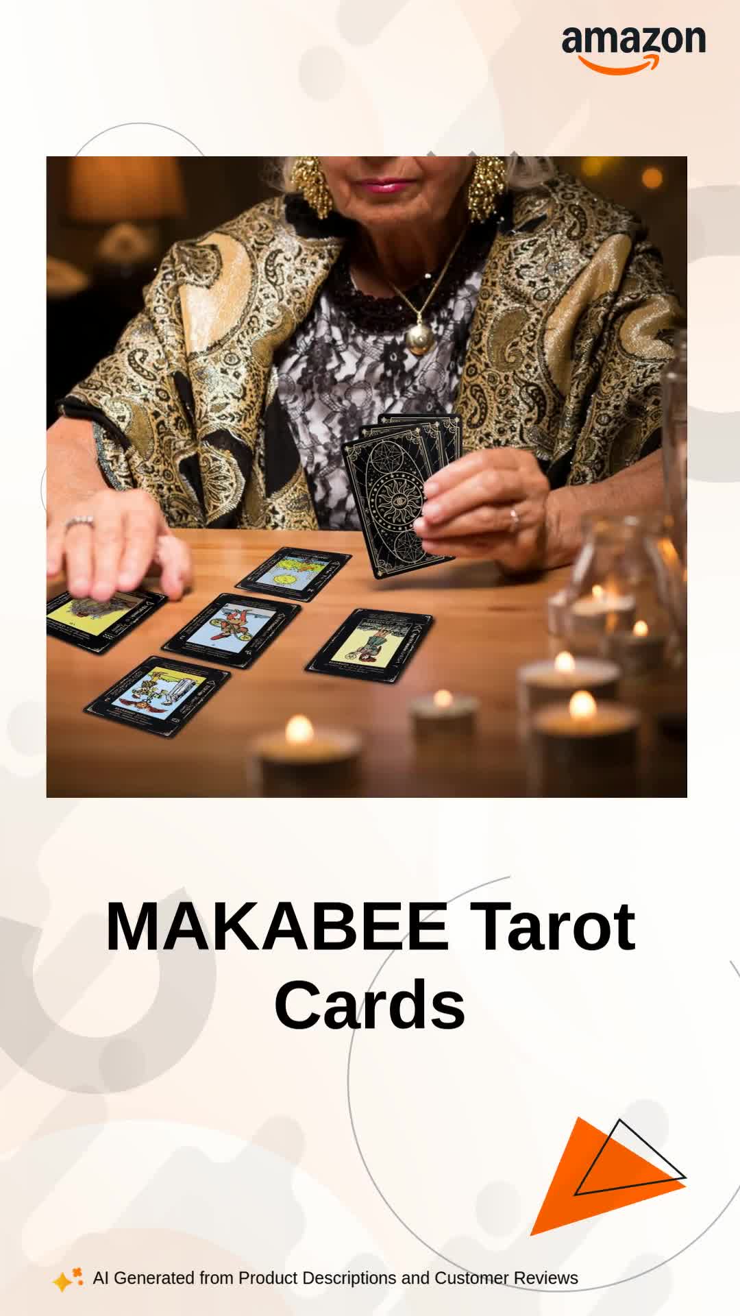 MAKABEE Original Tarot Card Game Set With Guide, Deck: A 78-Card