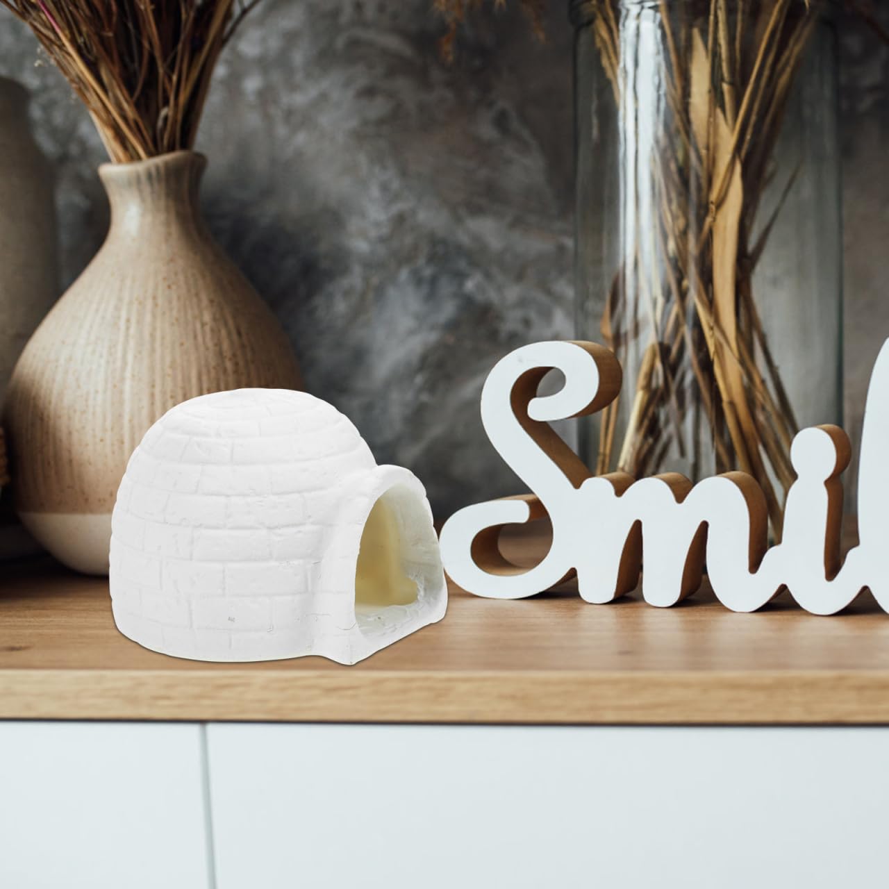 Toyvian Simuliertes Iglu Modell – Harzfigur Miniatur-Eishaus, Dekoration Für Zuhause