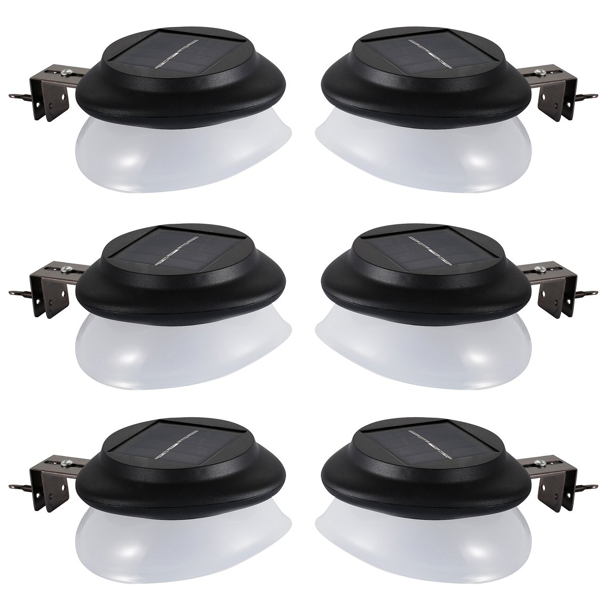 Molebit Black Solar Gutter Lights Outdoor, 9 Led