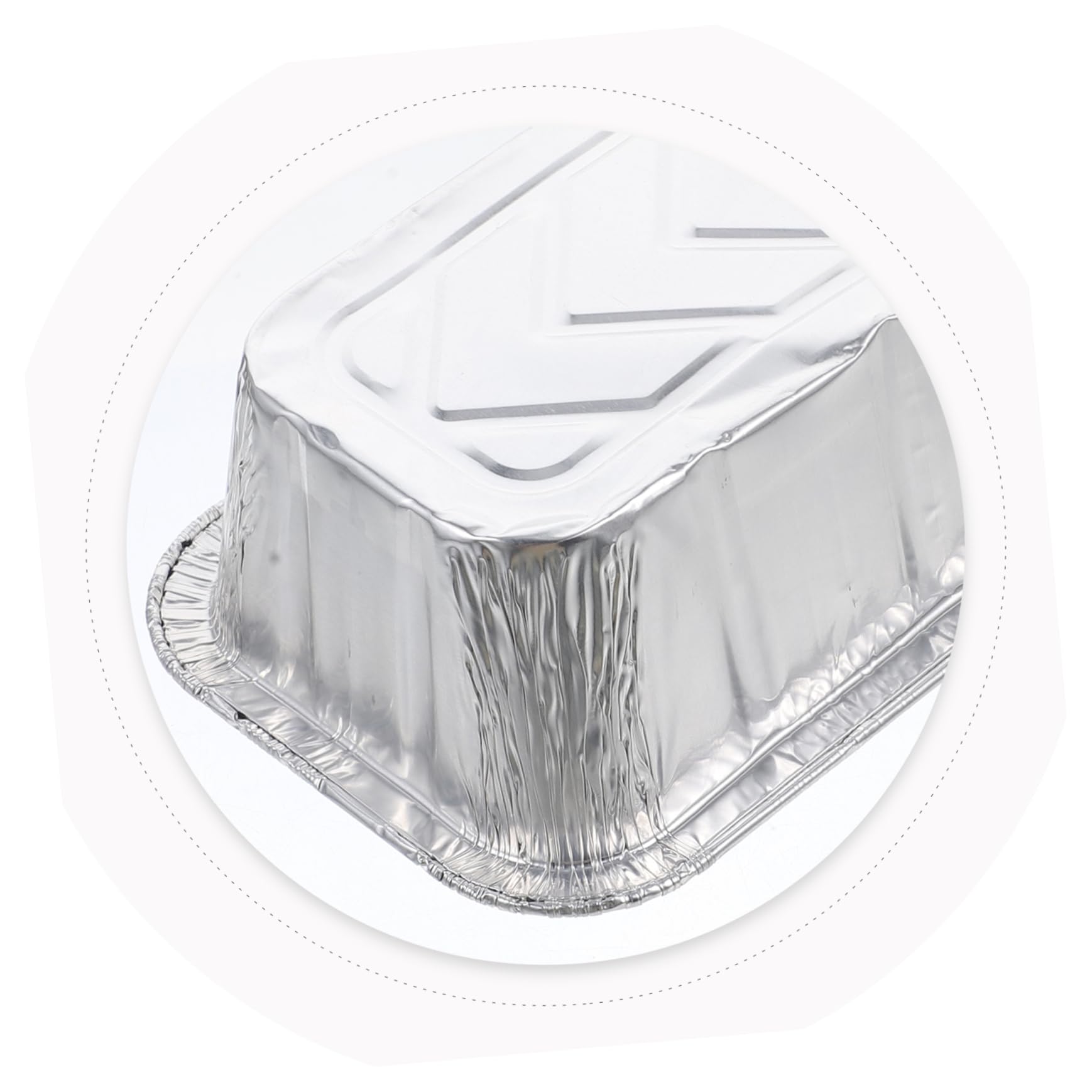 Moules à Gâteau en Aluminium Argenté en Aluminium Épais Jetables Lot de 10 850 Ml, Légers et Portables, pour Cuisson de Pain et Pâtisserie