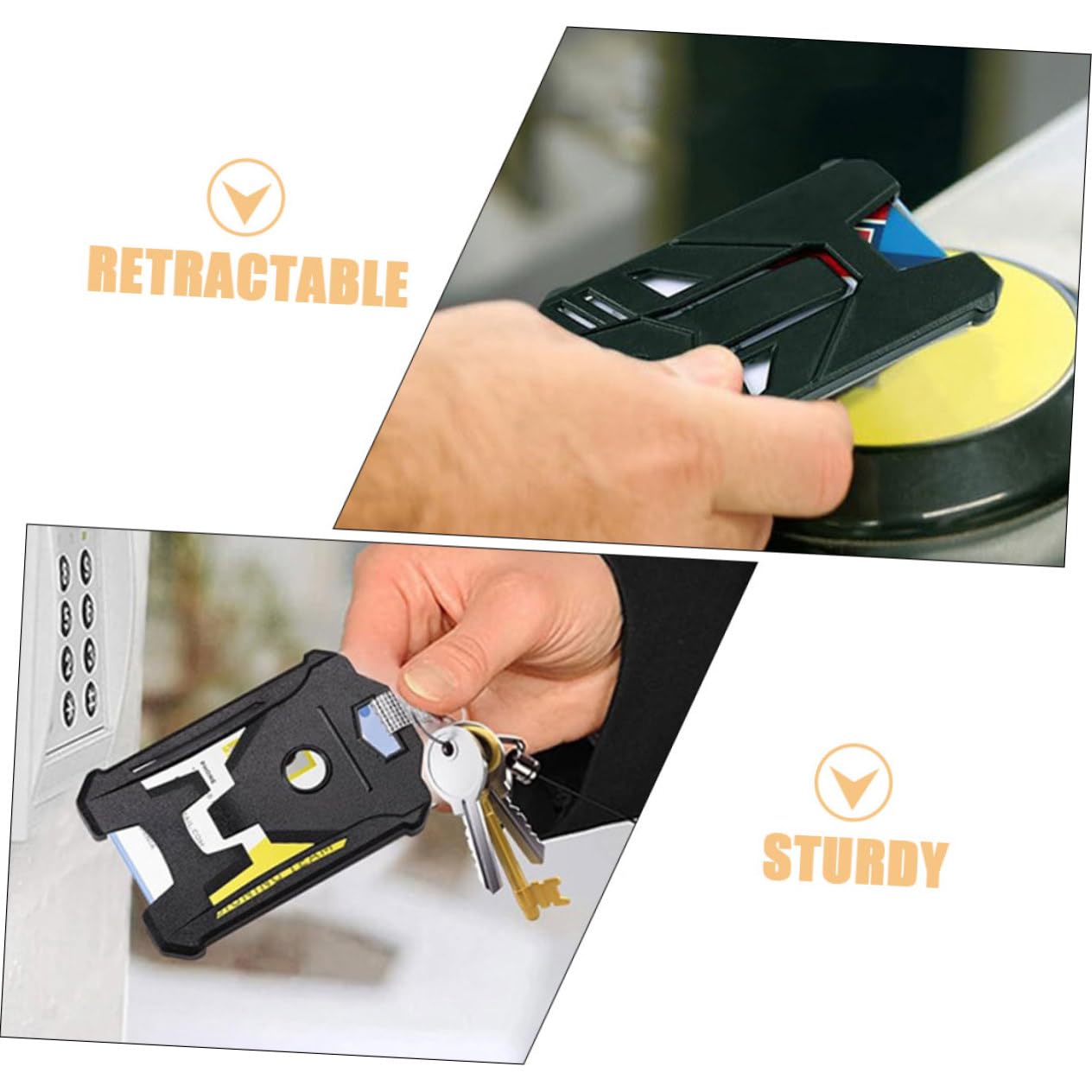 SHINEOFI 3sets Portacarte Id Verticale Con Clip Retrattile Custodia Rigida Per Badge e Carte Di Identità Protezione e Design Elegante Per Uso Quotidiano