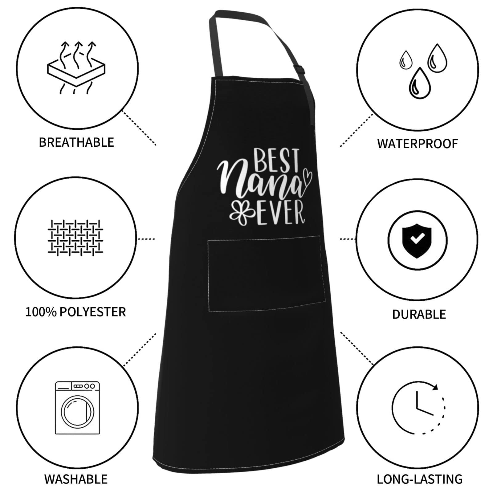 Delantal divertido ajustable para cocinar, chef, delantal divertido para mujeres y hombres