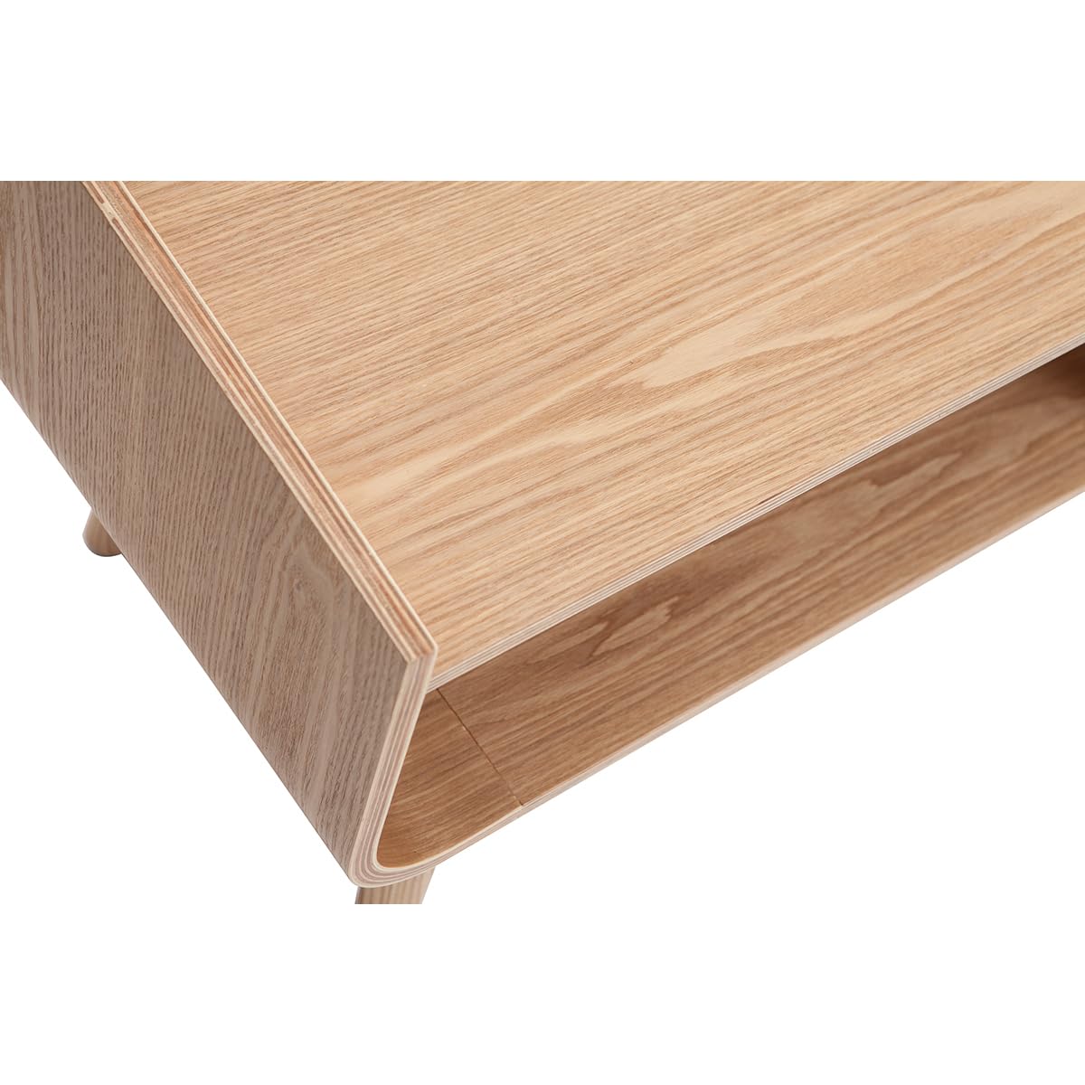 Mueble TV Escandinavo Blanco Brillante Y Fresno 180cm MELKA