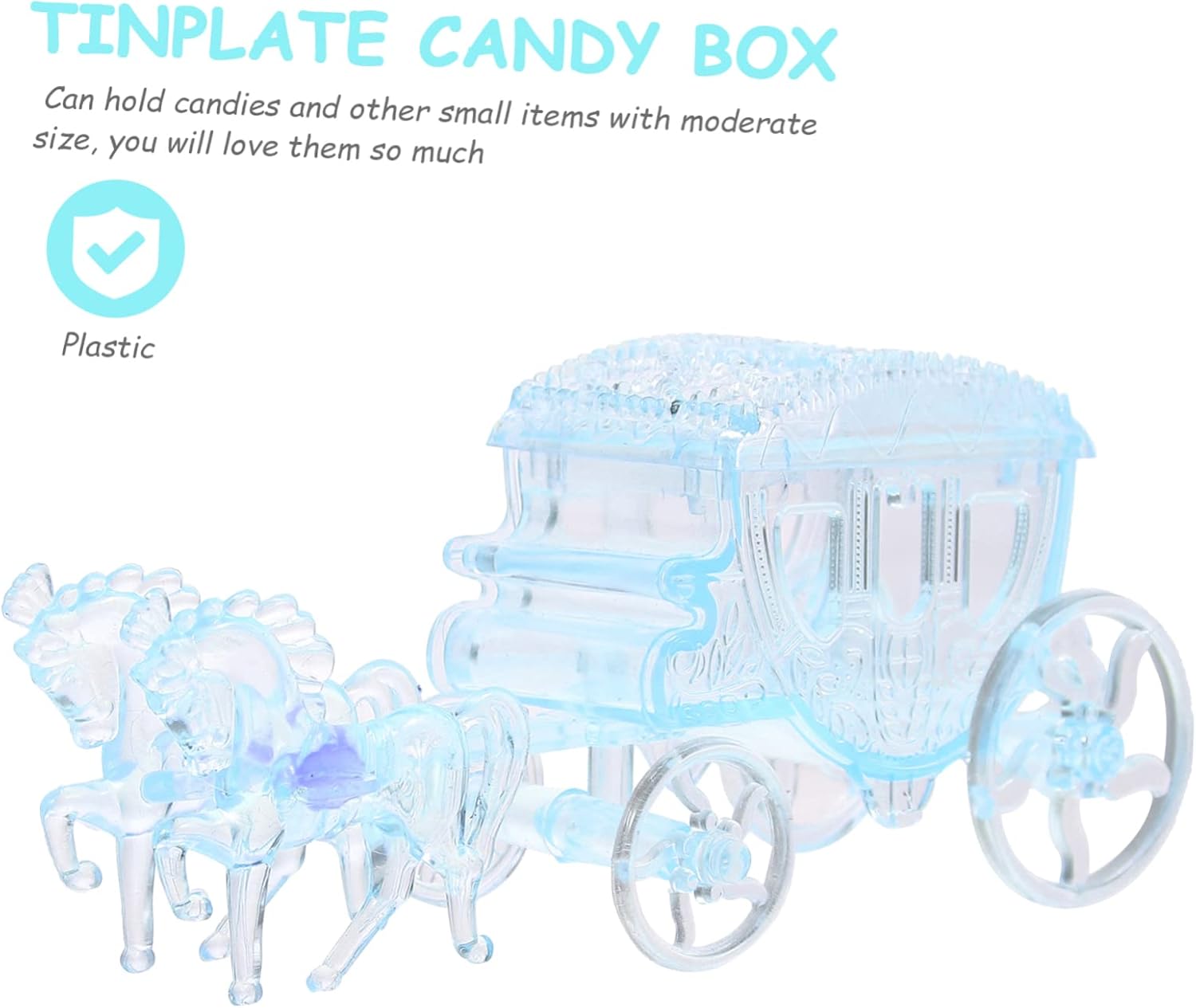 Carriage Candy Box Clear Carriage Box for Wedding and Birthday Party Creative Candy Holder and Jewelry Transparent Design image 3
