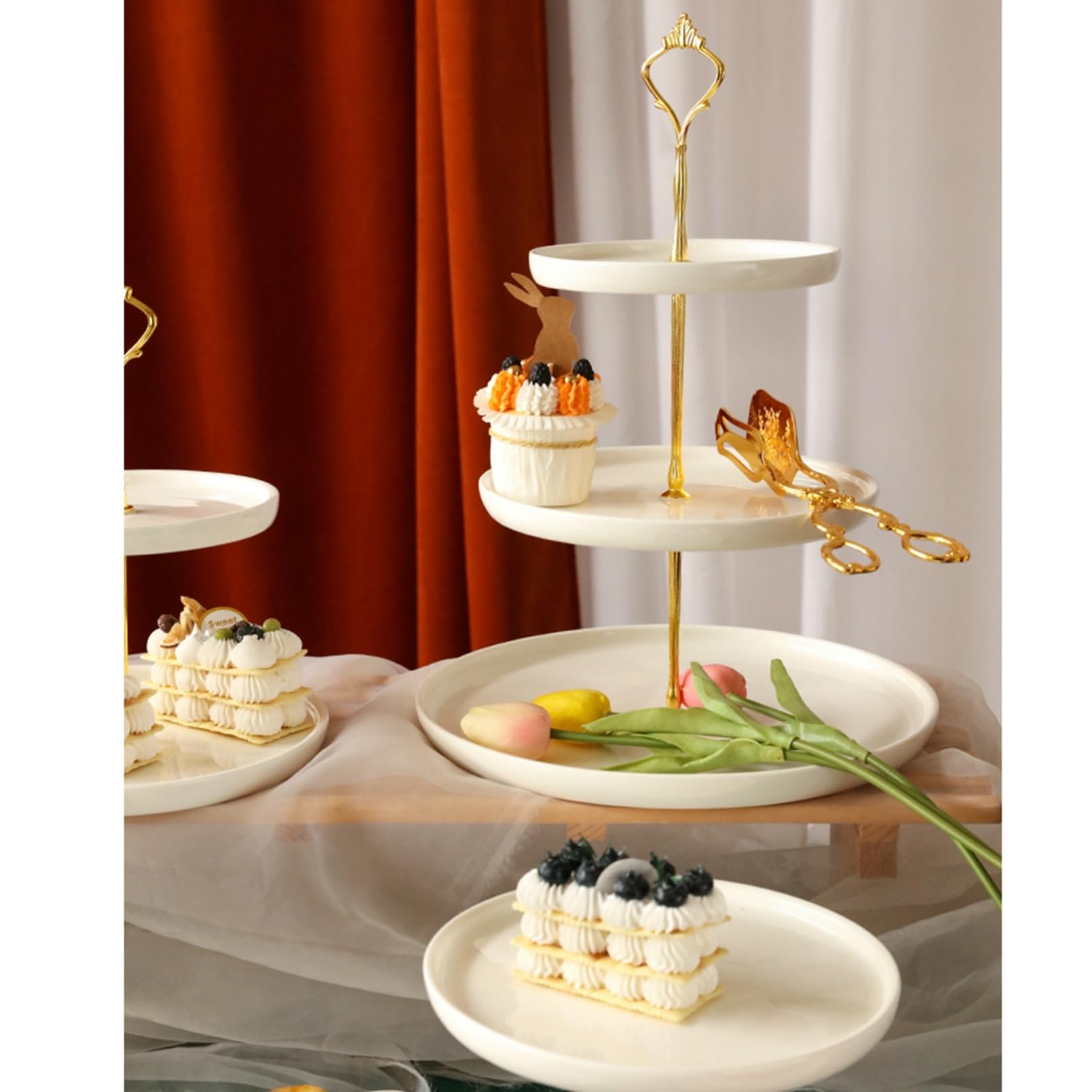 ケーキスタンド 折りたたみ アンティーク イギリス アンティーク