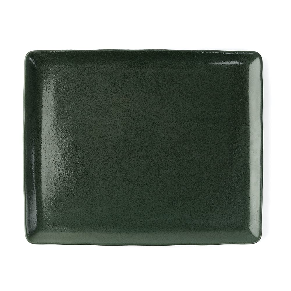 Plateau de service en porcelaine vert musgo 33x27 cm Holst Porzellan RT 433
