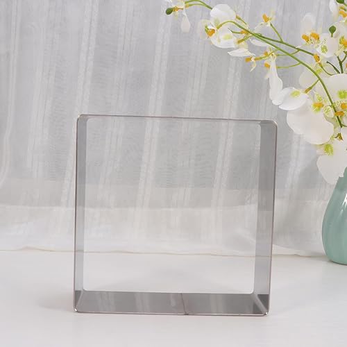 Miniatura 5 de KESYOO Anillo cuadrado de molde de mousse de 7 pulgadas, cuadrado, antiadherente, acero inoxidable, sin costuras, suministros para hornear pasteles