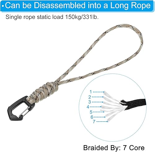 Miniatura 8 de PATIKIL Cordón para insignia, collar y llavero, cierre de metal, correa de anillo para llaves, silbato, tarjetas de identificación, tarjeteros