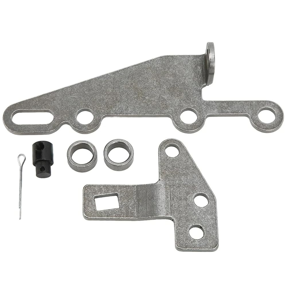 Metal Automatic Transmission Shifter Bracket Kit Silver Compatible with GM Turbo TH350 TH250 4L60E 4L80E 4L85E 200-4R 700R4