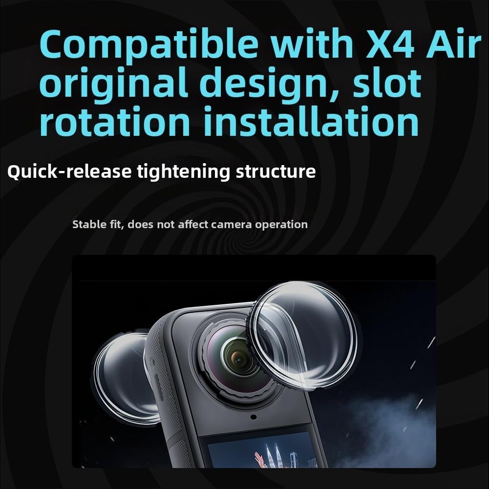 Lenti in PC per Insta360 X4 Air, confezione da 2 coperture protettive leggere per proteggere gli obiettivi della fotocamera in magazzino