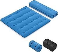 Vista 17 de KOMFOTT Colchón japonés de suelo, colchón futón enrollable de 4 pulgadas con funda lavable y bolsa de almacenamiento, colchón portátil