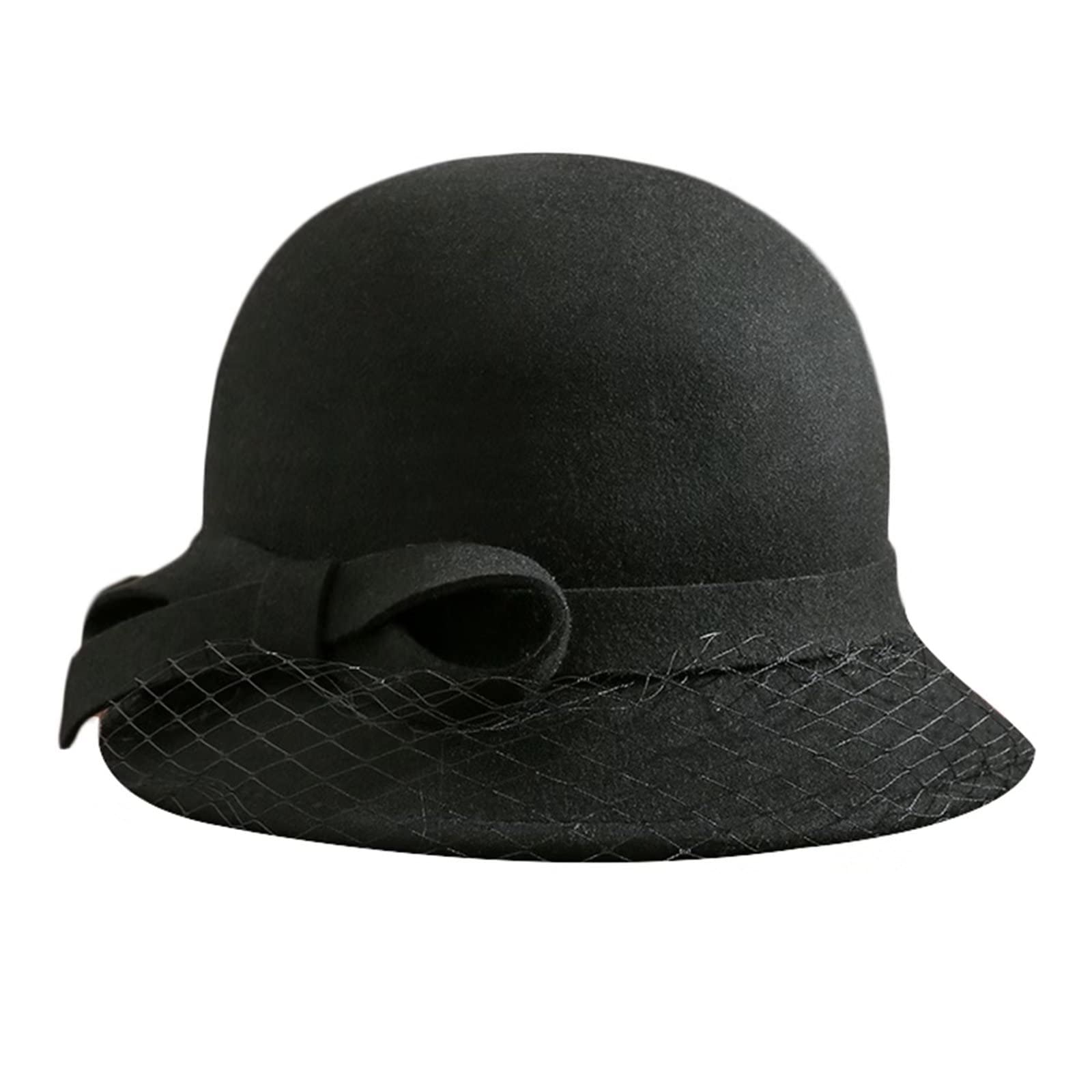 Fedora Cappello Elegante per Le Donne, 1920s Retro Berretto Cloche, Vintage,Cappello Chiesa da Festa di Nozze