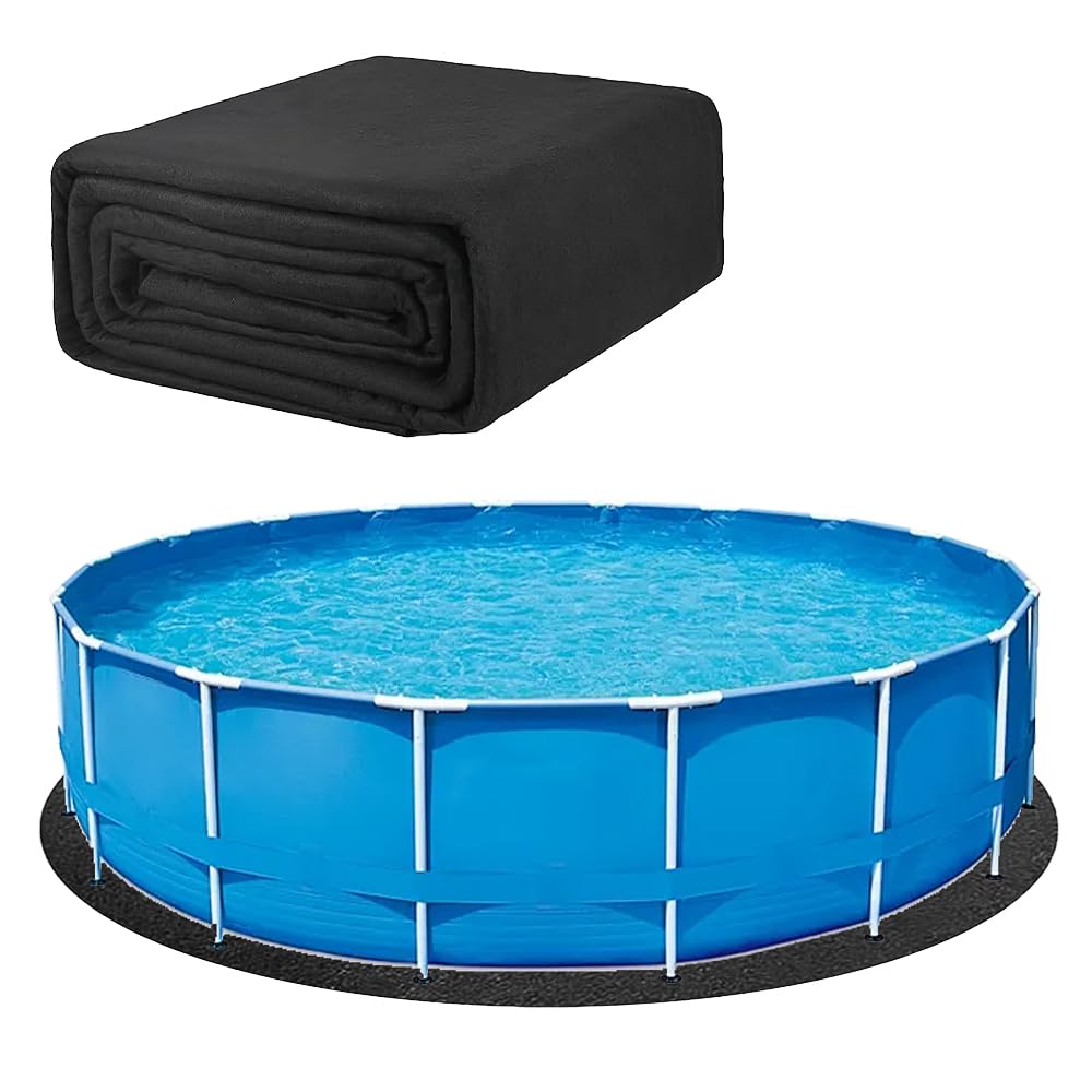 2M Tapis de Sol Piscine, Tapis de Piscine Rond, Tapis de Sol pour Piscine, Antidérapant et Résistant, Rembourrage sous Piscine, Pliable Bâche de Sol pour Baignoires et Piscines Hors Sol