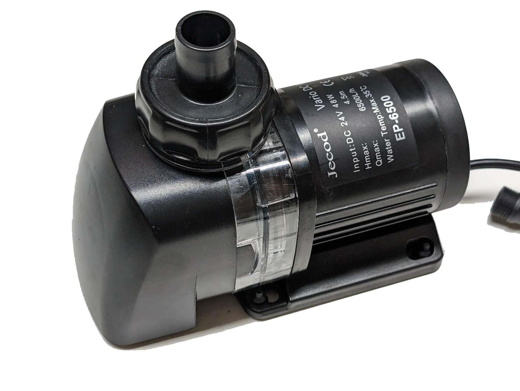 Jebao Jecob EP6500 - Pompa di ritorno per acquario DC con controller LCD, 1717 GPH /6500LPH, sollevamento massimo 4,5 m, velocità regolabile, acquari, stagni, fontane, pozzetto, idroponica, ultra