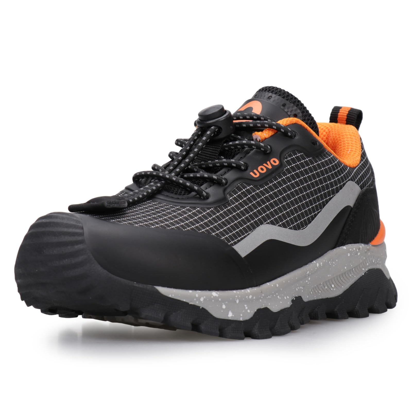 UOVO Scarpe da ginnastica per ragazzi con lacci a levetta, traspiranti e impermeabili, scarpe da trekking per bambini attivi dai 6 ai 14 anni, suola in gomma antiscivolo, taglie da 12,5 a 5,5