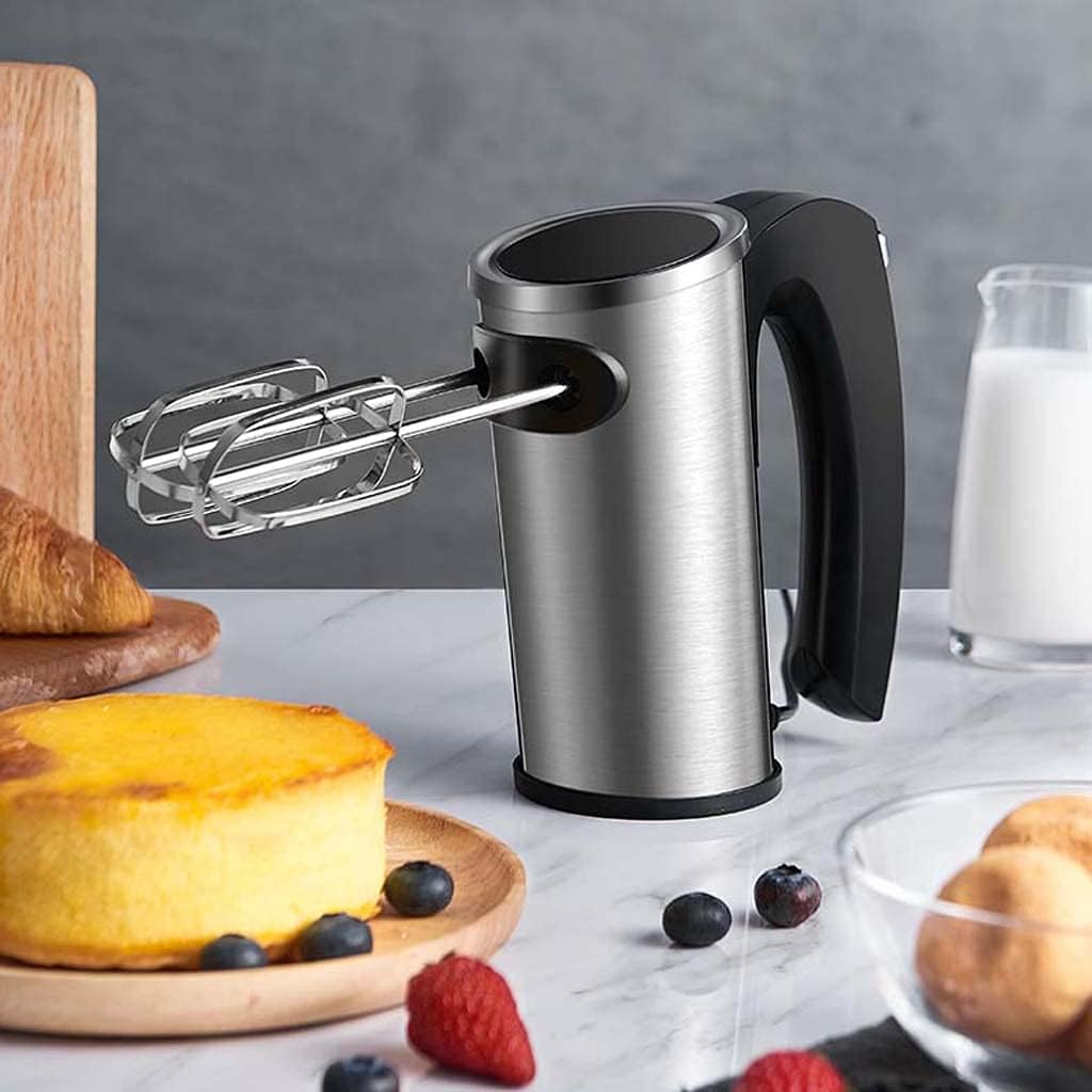 Hand Mixer Professional Food Cake Mixer for Baking 5 Speed with Turbo Function Includes Extra Long Beaters and Dough Hooks Stainless Steel