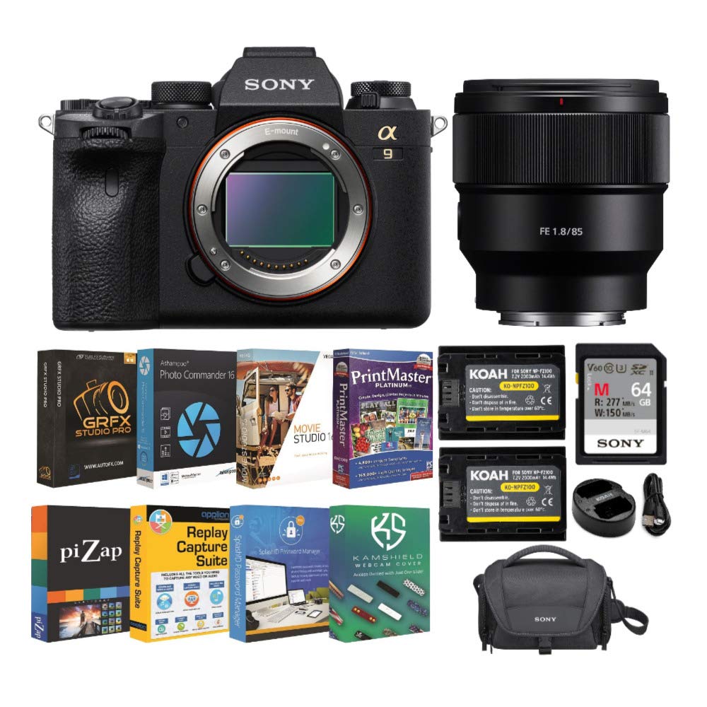 Sony Alpha a9 II Full Frame Mirrorless Camera with FE 85mm f/1.8 Prime E-Mount Lens and Accessory Bu