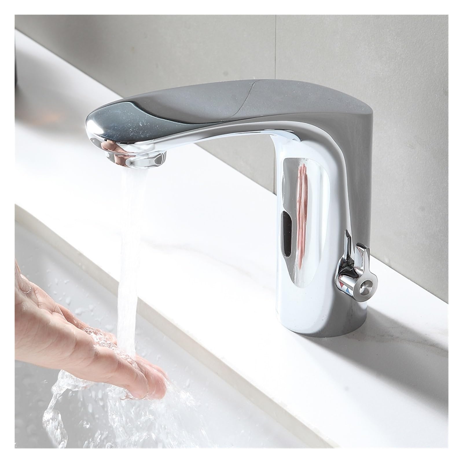 Grifos de lavabo inteligentes que evitan el contacto físico mediante sensor automático y latón