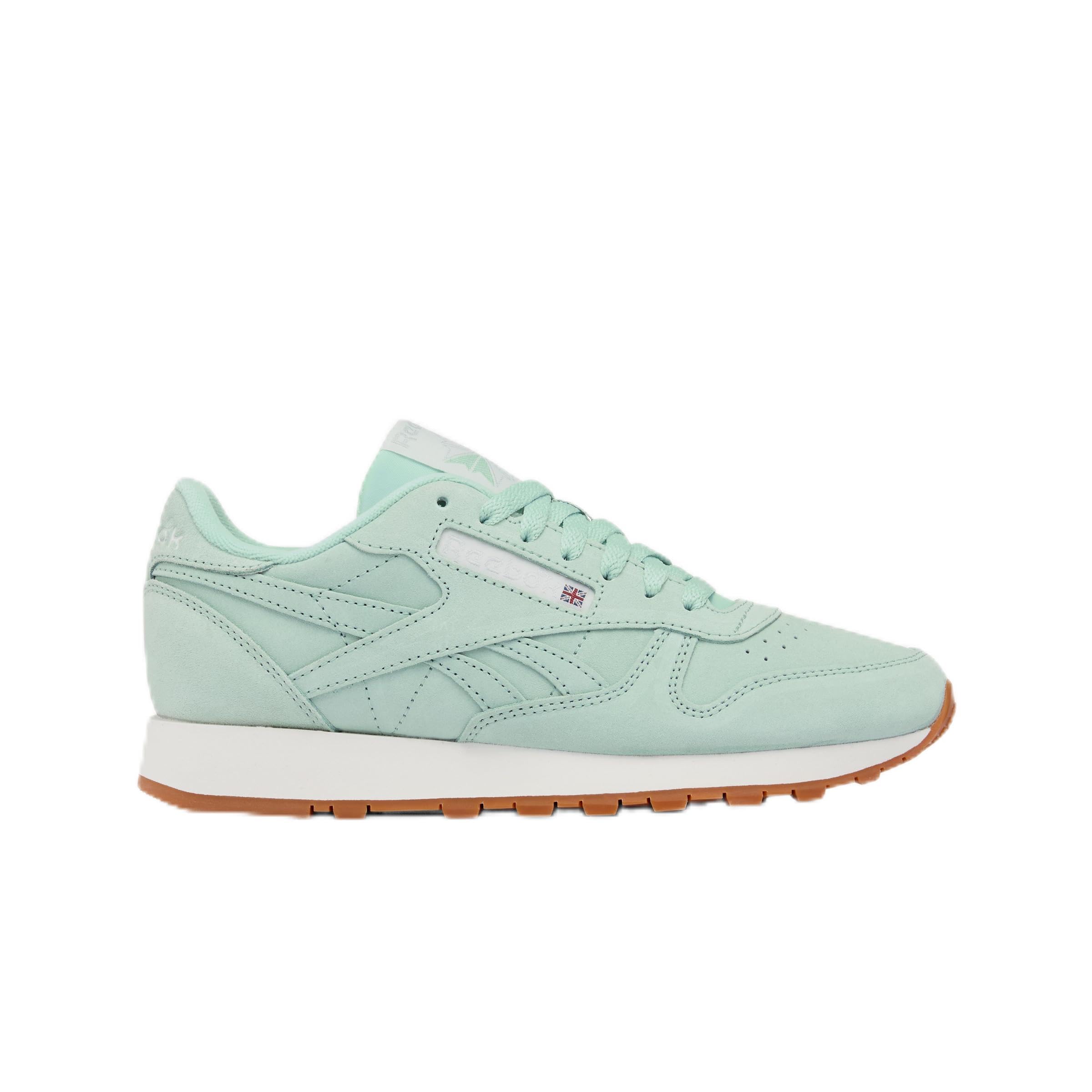 Reebok Women's Classic Leather Trainers, Tranquilteal/Chalk/Gum, 42 EU