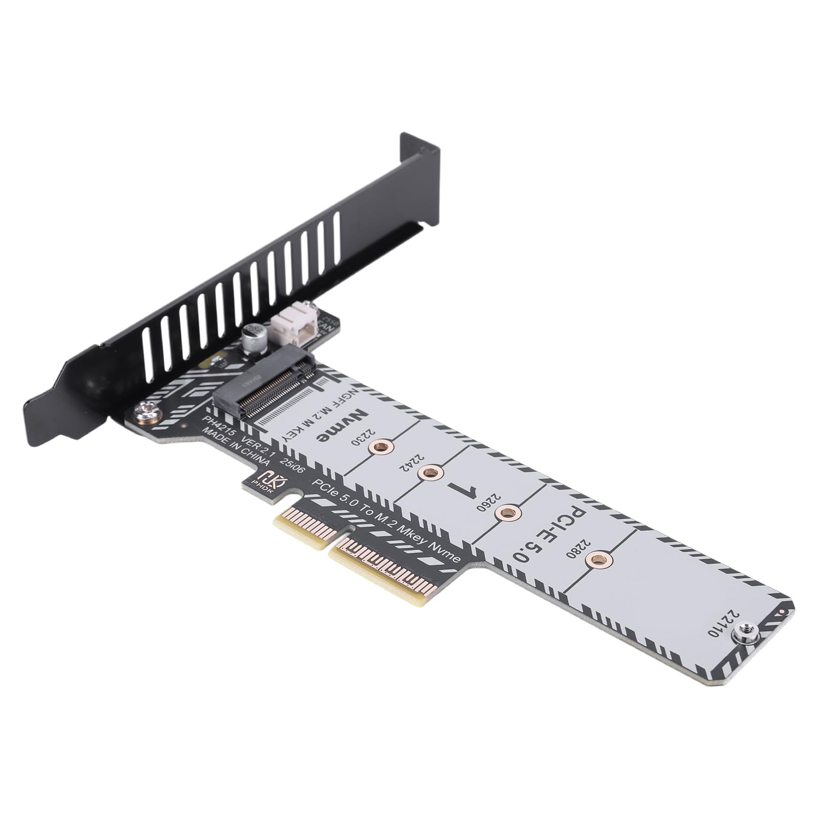 Karta adaptera PCIe 5.0 na M.2 NVMe, niskoprofilowa, pełna wysokość, kompatybilna z SSD 2230-22110, do Windows/Linux/Mac