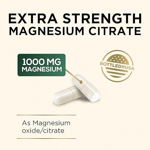 Miniatura 3 de Píldoras de magnesio extra fuertes 1000 mg - Quelatado para ultra absorción, suplemento de magnesio para huesos, salud muscular y apoyo cardíaco,