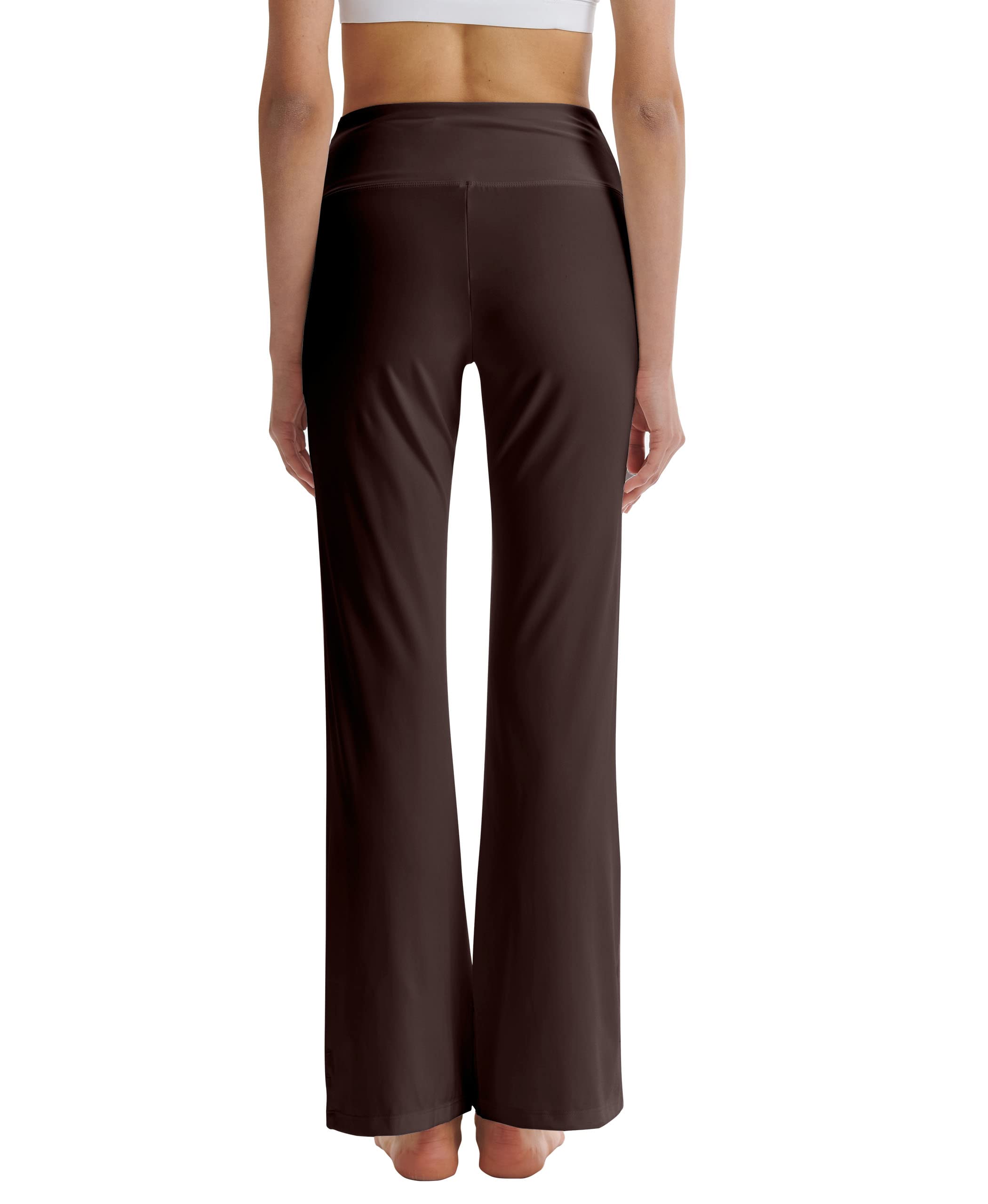 LaiEr Pantaloni da Yoga da Donna con Tasche a Vita Alta Svasata Bootleg Yoga Pantaloni da Allenamento con Tasche Laterali