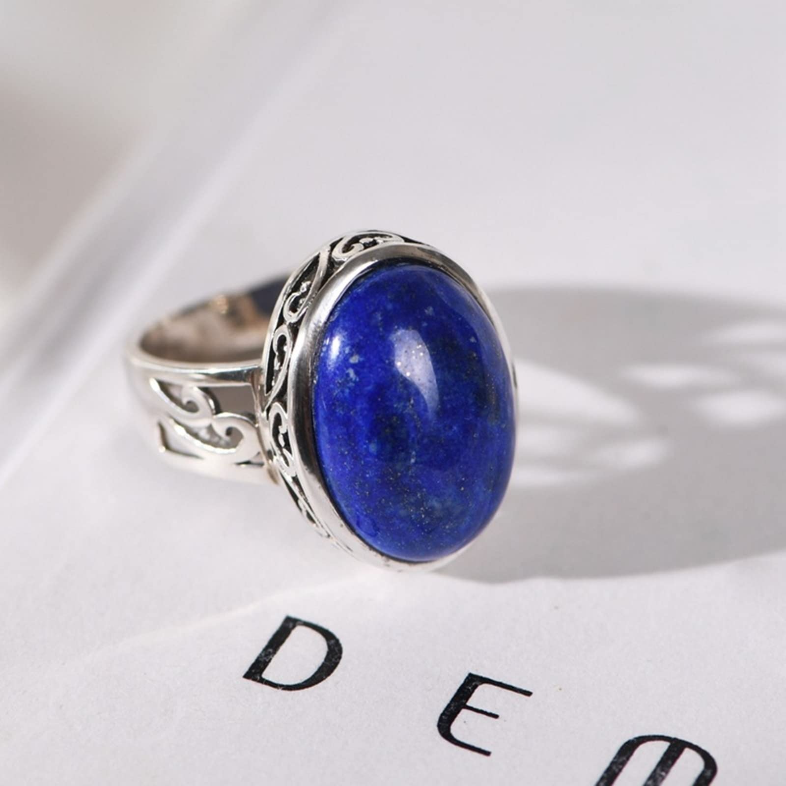 Anello in argento 925 da donna, anello di fidanzamento in argento da donna, motivo floreale cavo, regalo per festa delle mare, donna