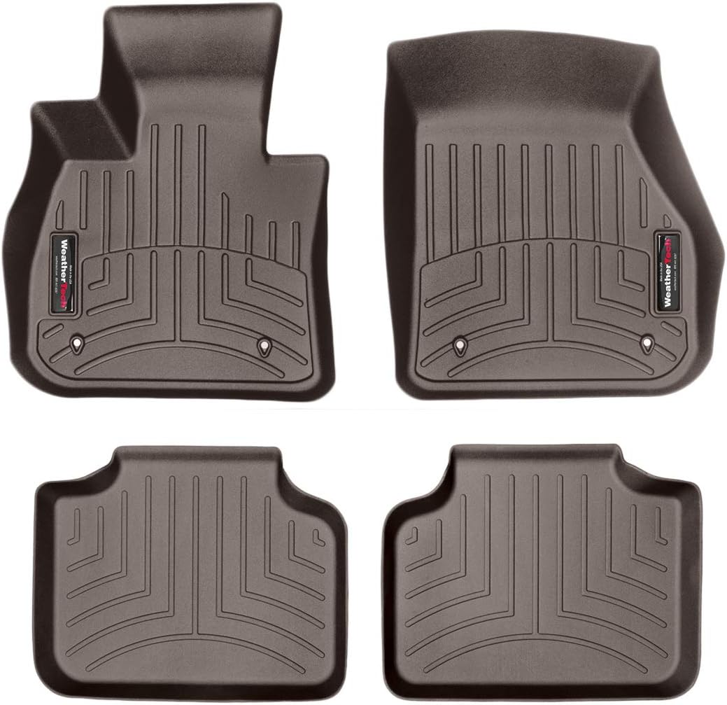 WeatherTech Custom Fit FloorLiners for BMW X2 28i, X2 M35i, X1 28i - 1st & 2nd Row (448811-447482), Black