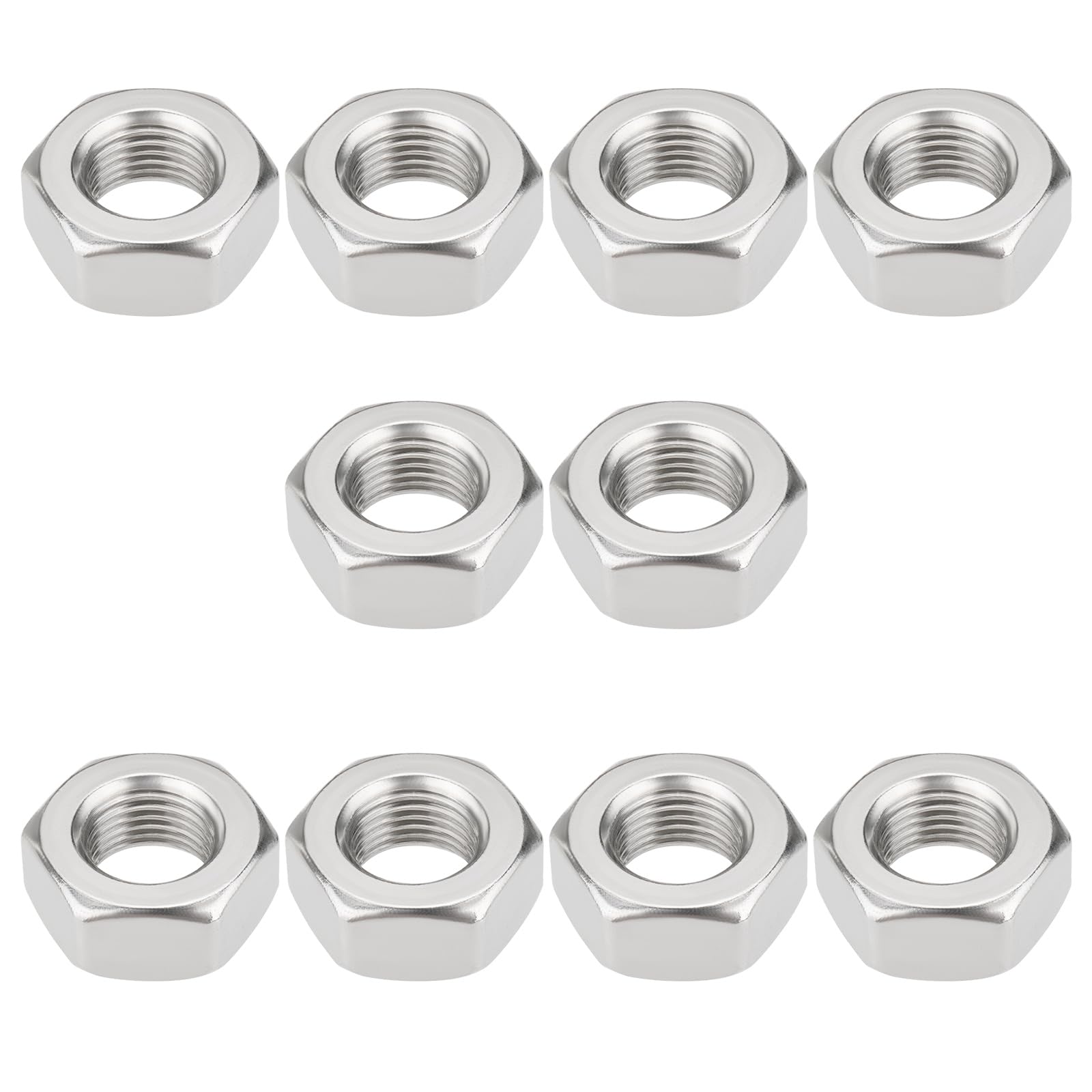 LT Easiyl 10pcs M10x1mm crankshaft Hex Nuts 304 Stainless Steel Fine Thread Nuts Compatible with Simson S50 S51 S70 SR50 KR51 SR4 SR80